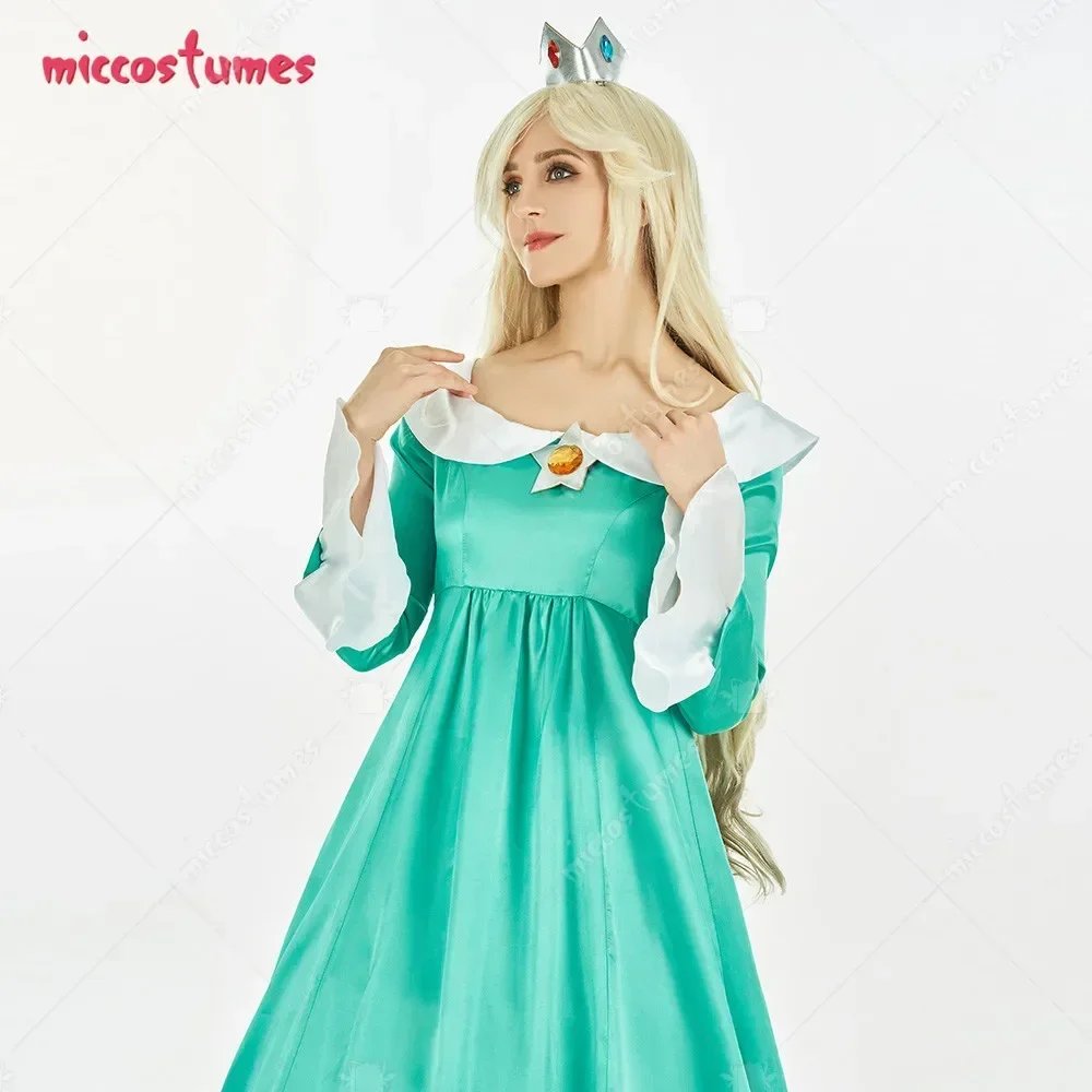 Miccostumes Women\'s Princess Cosplay Costume Princess Dress and Crown with Crinoline