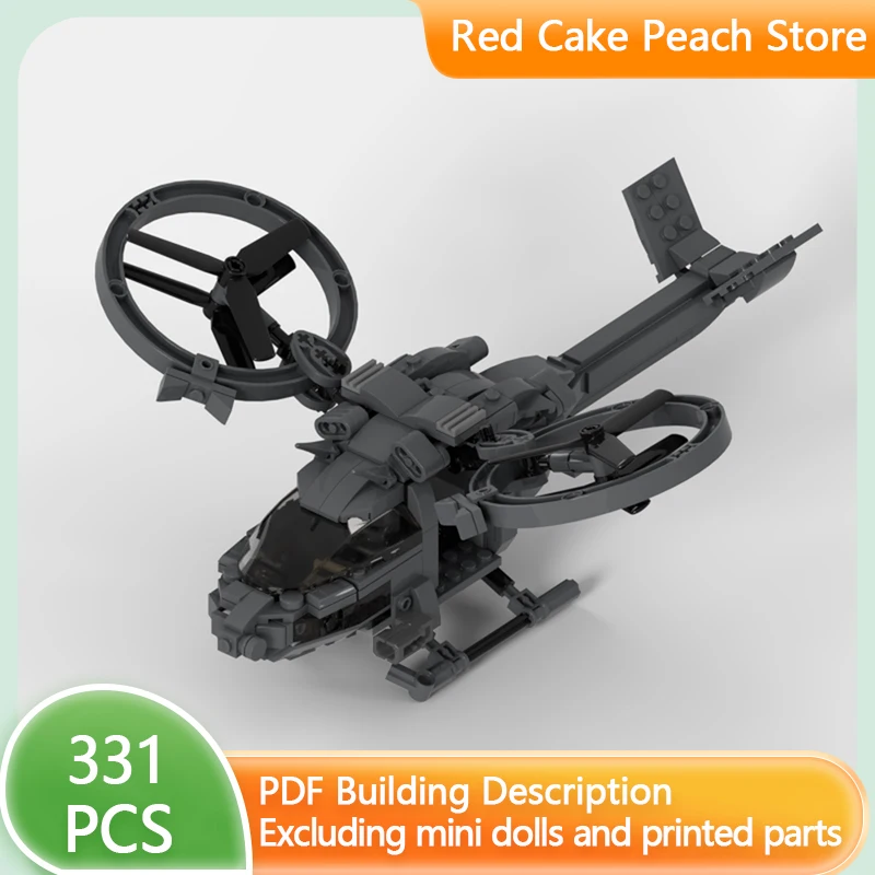 

Military Aircraft Model MOC Building Bricks Modified Helicopter Modular Technology Gifts Holiday Assemble Children Toys Suit