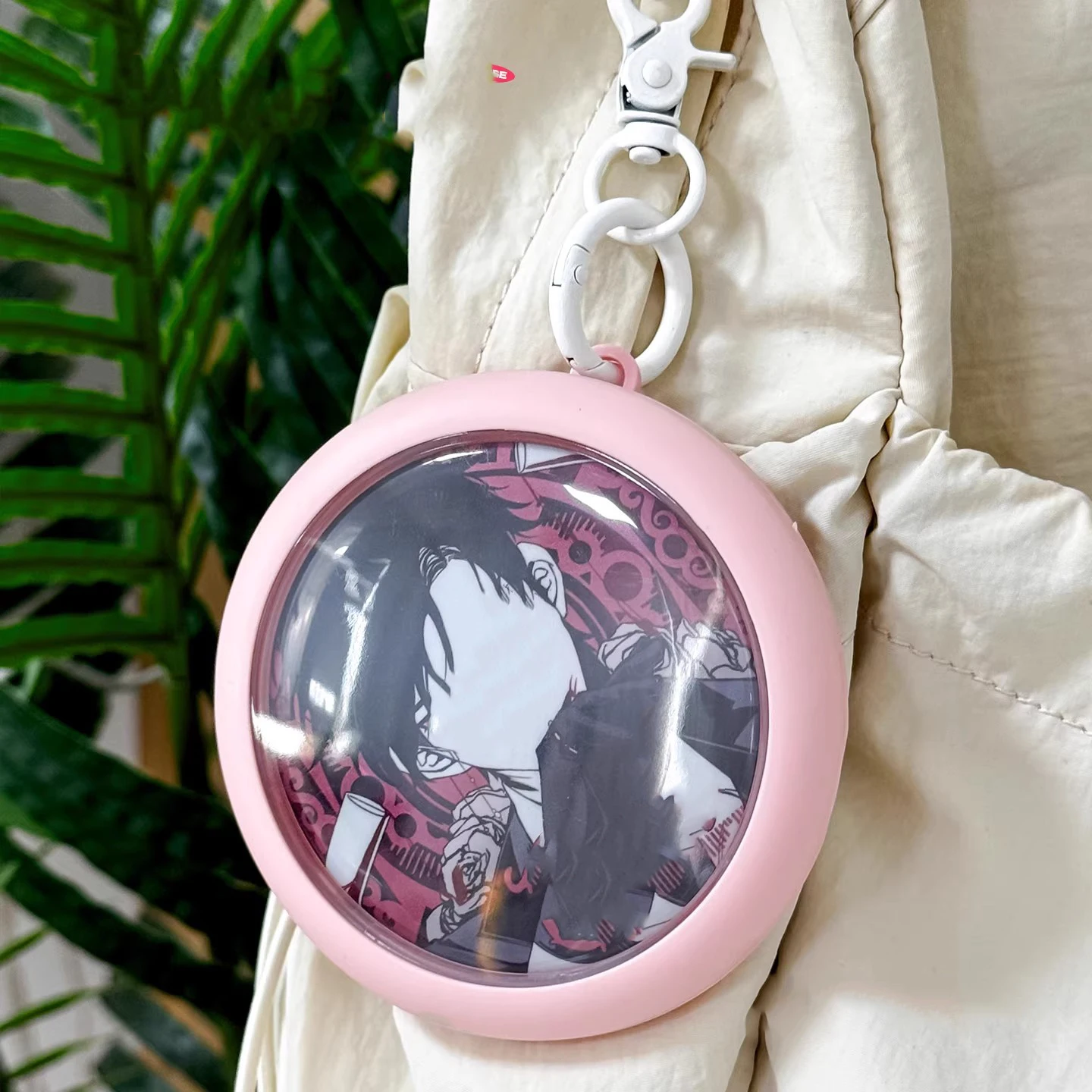 Zipper Storage Protective Case Dustproof Sealed Moisture-proof 75mm Millet Badge Keychain Display Pendant Collectible Bag