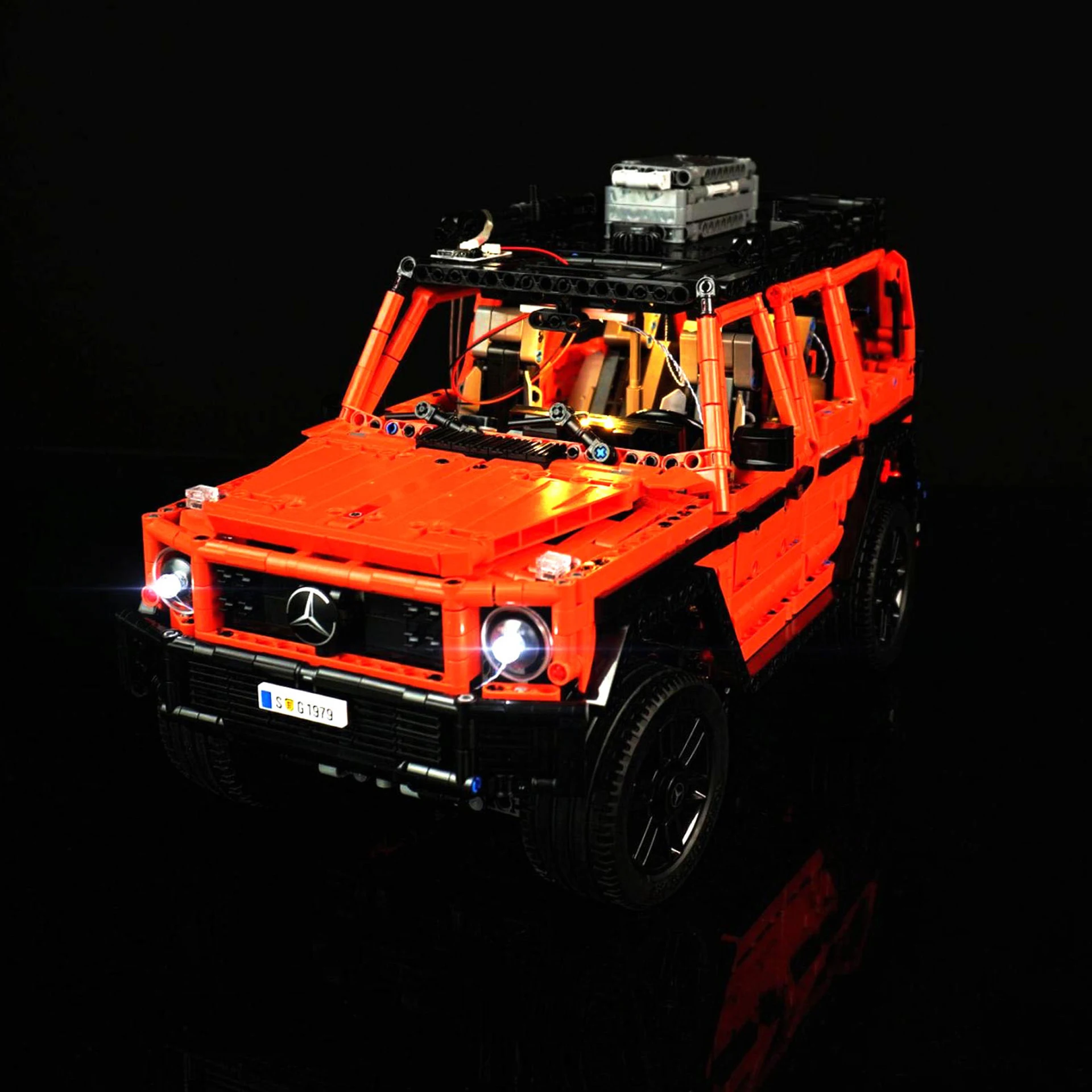 Kit de luces LED DIY para modelo de construcción SUV todoterreno, Compatible con ladrillos estilo 42177 G500, juego de iluminación con control remoto