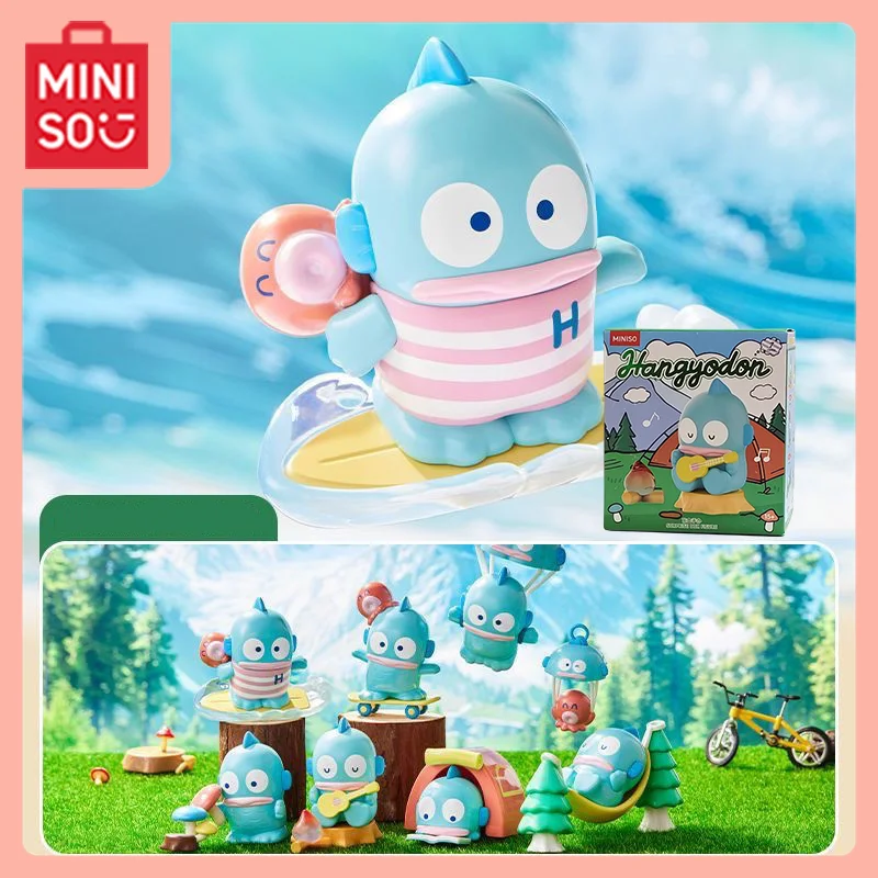 

MINISO Sanrio Kawaii Anime Ugly Fish Hanton Jixian Outdoor Blind Box Toy Accessory Birthday Gift Schoolchildren Holiday Gifts