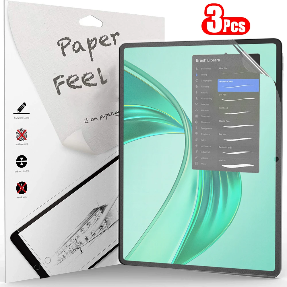 3Pcs Paper Feel Like Screen Protector for honor pad x8a No Glass