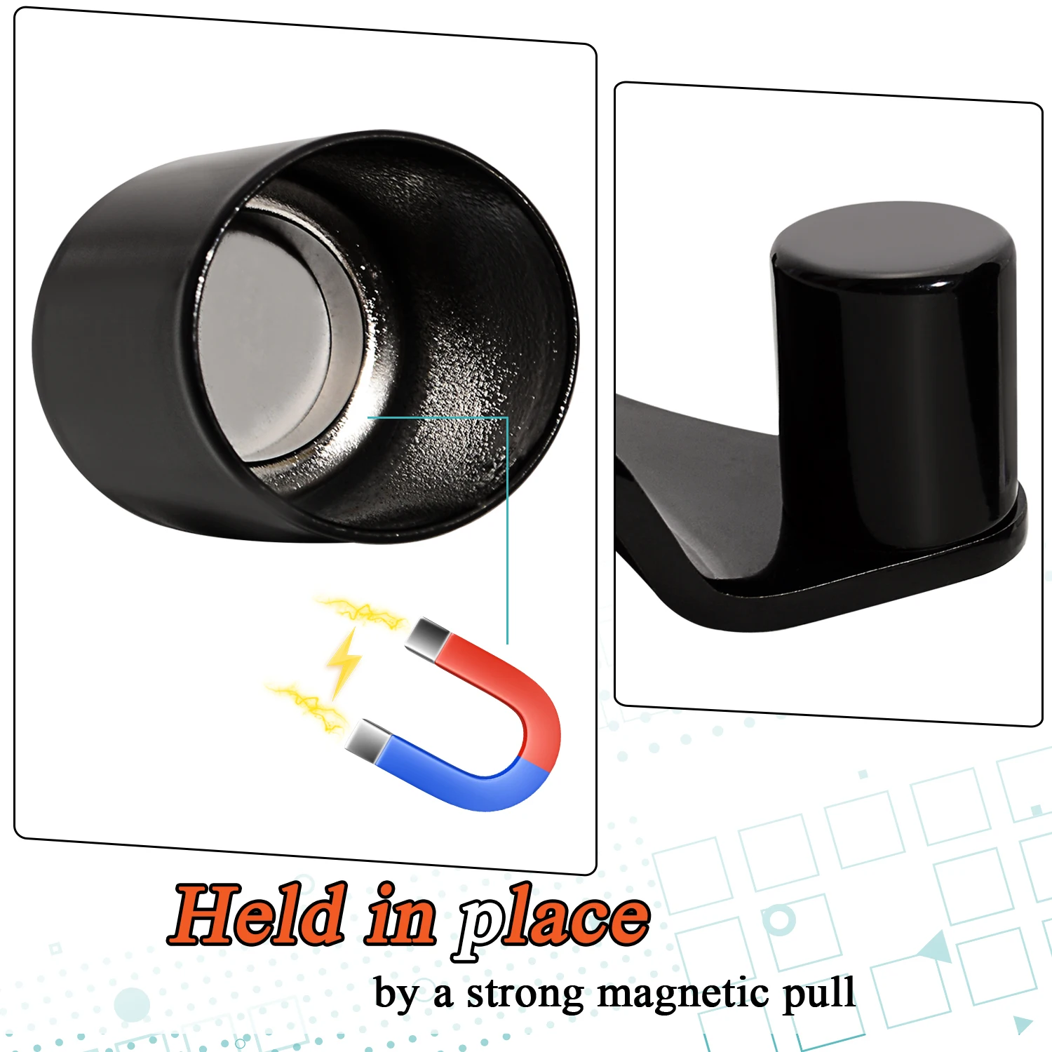 دراجة نارية 4 قطع غطاء مغناطيسي لغطاء نقطة الإرساء للأجهزة المغناطيسية أسود/كروم لغطاء مغناطيسي لـ Harley Davidson Touring CVO Road King Electra Glide Street Glide Road Glide 2009-2025