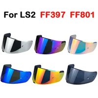 Visera para casco de motocicleta LS2 FF397 FF801, visera ahumada multicolor, escudo plateado, Vizard adecuado para lentes de cascos Ls2