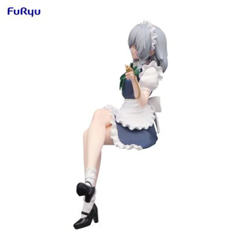 

【100% оригинал】FuRyu Touhou Project Nudor Stopper Рисунок Irokuya Sakuya Коллекция Серия Модель Мультяшный Персонаж Гаражный Комплект