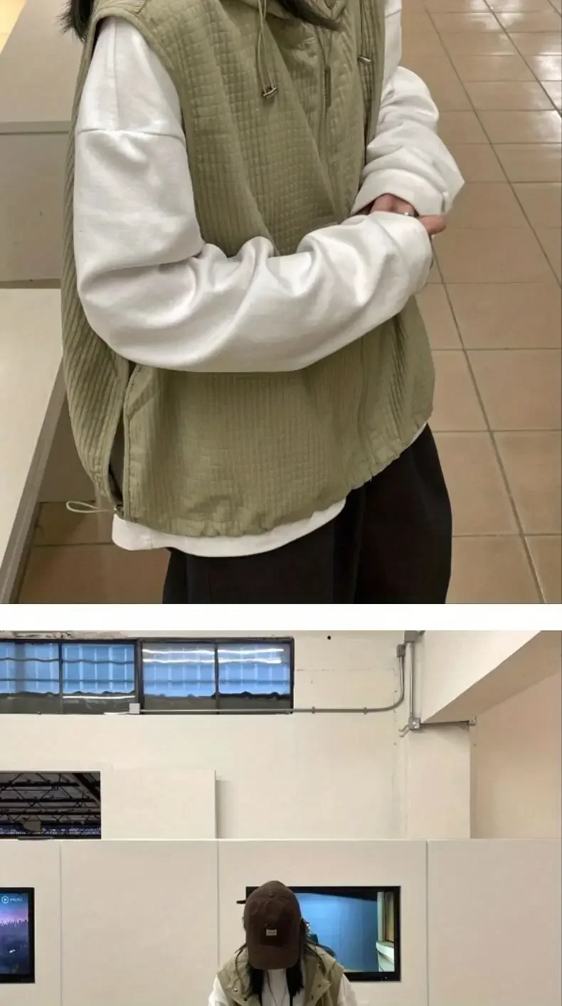 

Vests Waistcoats Thin Womens Vest In Sleeve Fall Tweed Belted Waistcoat Workplace Temperament Company Elegant Modern Minimalist