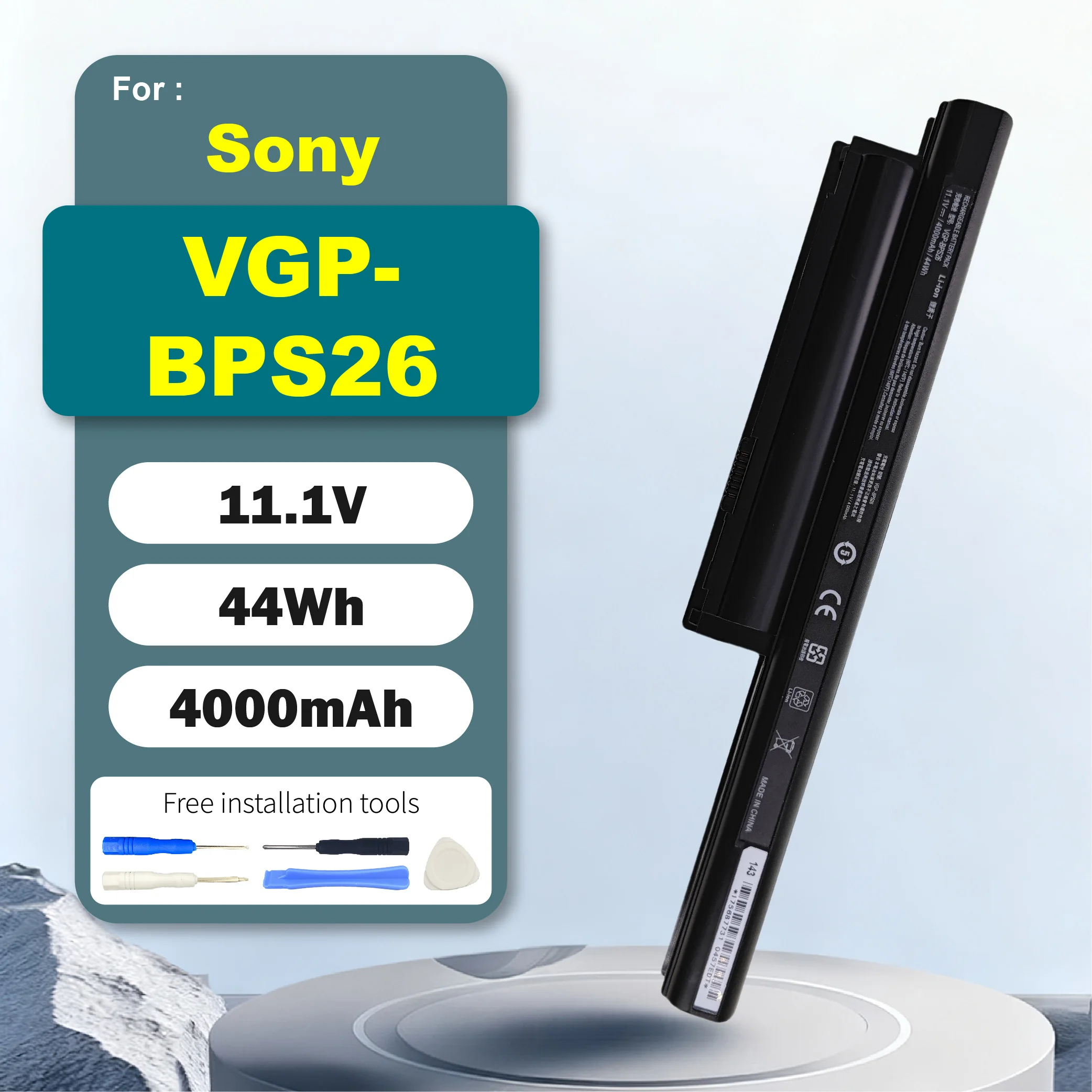 

VGP-BPS26 Laptop Battery for Sony VAIO VGP-BPS26A VGP-BPL26 VPC-EH VPC-CA PCG-61A14L PCG-71713L PCG-71912L
