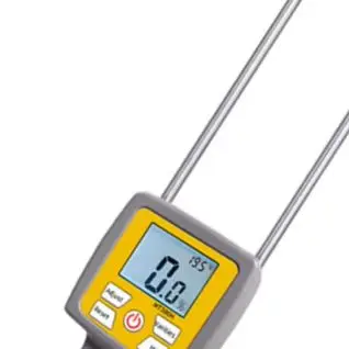 Digital Moisture Meter 0-80% With Dual Probe Backlit LCD For Grass Hay Straw Bran Humidity Detector Testing Tool