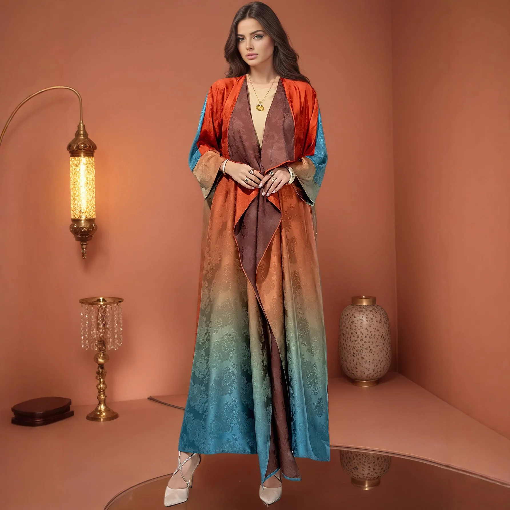 

Великолепное платье Eid, женское платье Абая Рамадан, открытый кардиган, марокканский кафтан, мусульманские длинные вечерние платья, Vestidos Lagos Jalabiya 2026