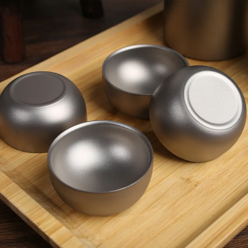 

Pure titanium tea set picnic camping storage brewing teacup teapot pure titanium eagle beak cup camping tea maker outdoor campin