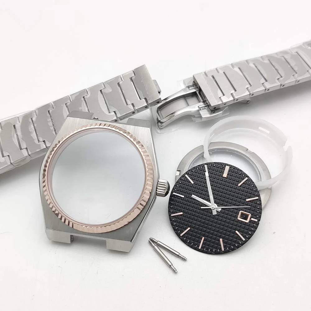 حافظة جديدة عالية الجودة 40 مللي متر مجموعة حزام معدلة أوتوماتيكية 316L من الفولاذ المقاوم للصدأ لحركة NH35/NH36 Mod