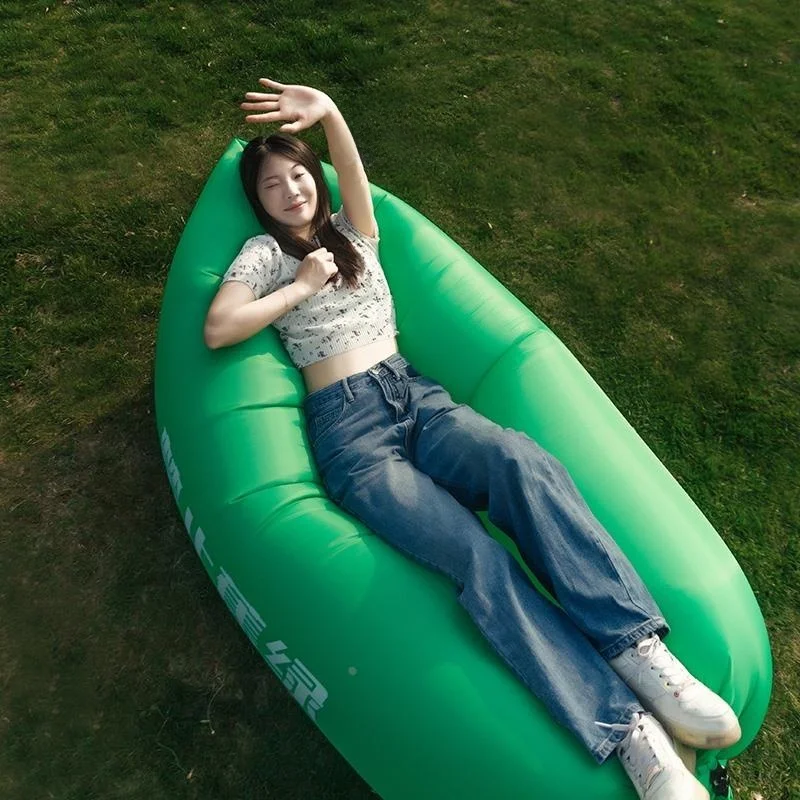 Portable Inflatable Sofa Bed for Camping Music Festival Outdoor Leisure Furniture Single Lounger Air Mattress Camping Gear view 4
