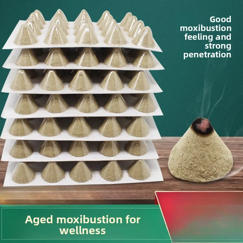 

Cone-shaped Hollow Moxa Tower, Ginger Partition Moxibustion Pillar, Smokeless Mugwort Pyramid for Warm Therapy