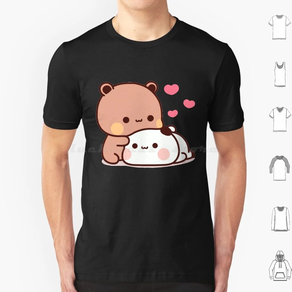 Camiseta de pareja de osos Panda y Brownie, camiseta fresca de algodón 6xl, oso Panda, lindos osos coloridos para bebés, lindo Panda bebé Panda lindo