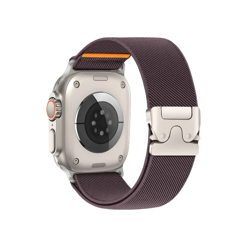 This New Popular Color Elastic Band Is Suitable for The Entire Series of Applewatch Watches with Parachute Clasp Fashion Designs