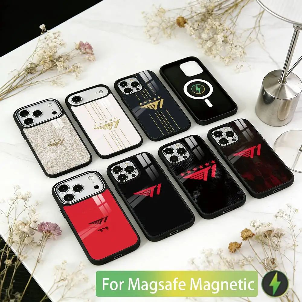 

Cool t-T1 E-gaming Design Phone Case For iPhone17,16,15,14,13,12,11 Plus,Pro Magnetic For Magsafe Wireless Charging