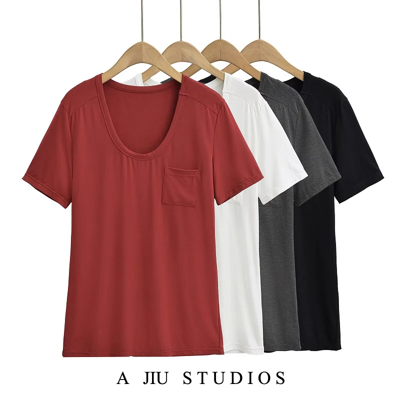 

Свободная удобная футболка ort Sve Basic Sle ket Design для комнаты Caier Boting irt Street Sle Летний топ