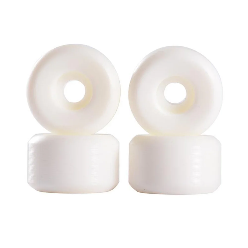 4pcs 102A H-Shape Skateboard Wheels Hard Street Wheels White Color 52x33MM AMB356
