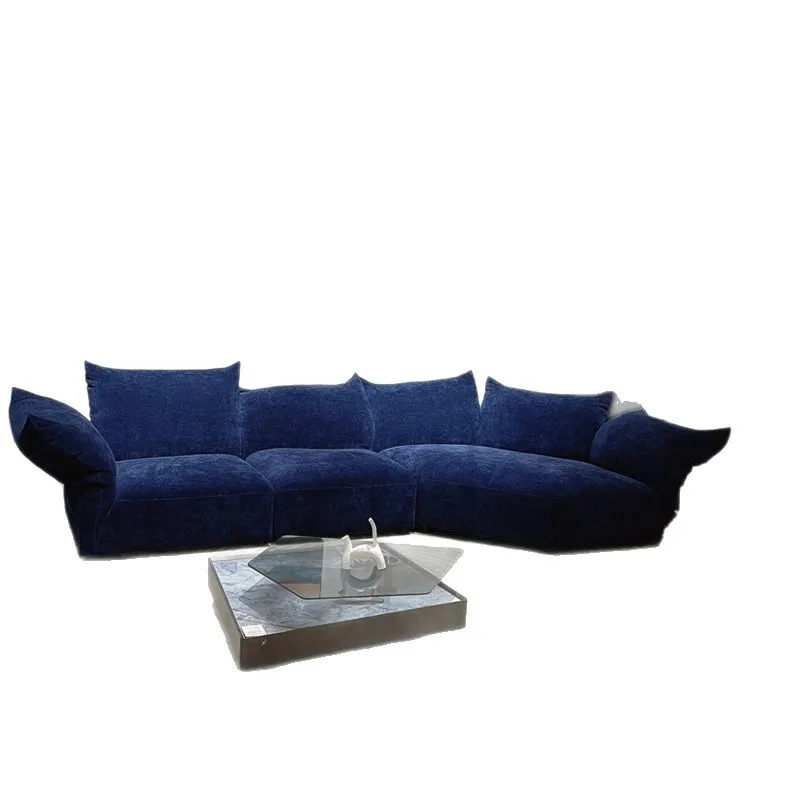 

Sofa fabric living room size apartment corner curved simple