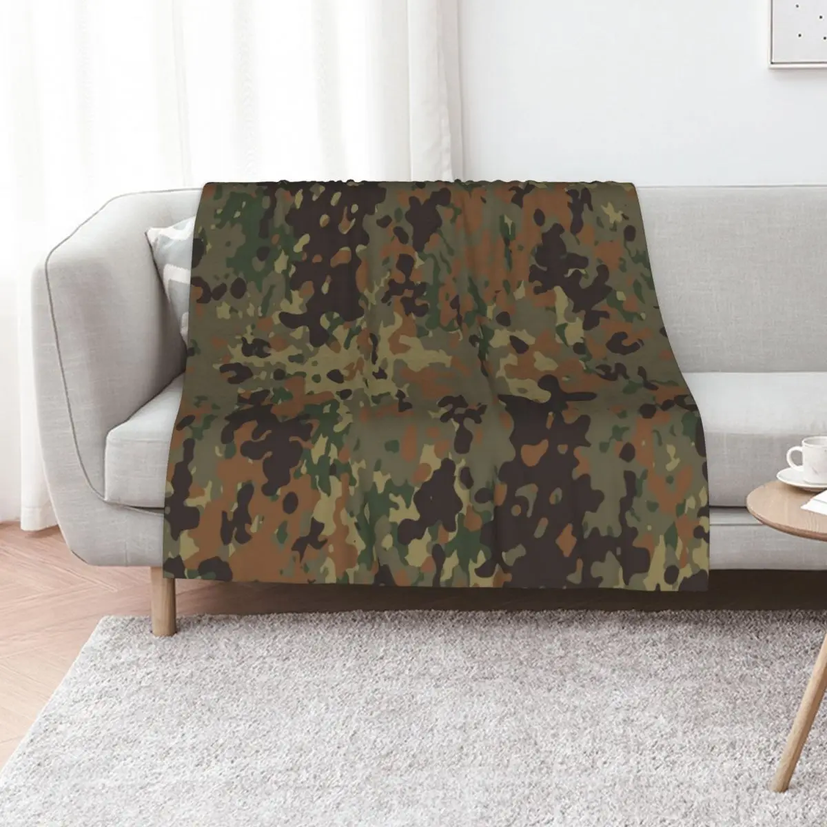 

Flecktarn Pattern camouflage Throw Blanket christmas gifts Flannel Fabric Polar Kid'S Blankets