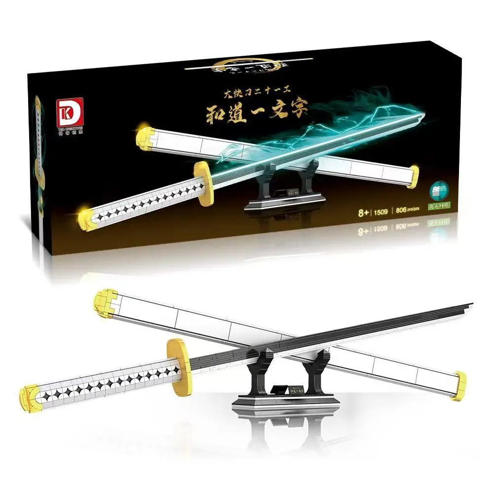 3-type creatieve zwaardvechter Roronoa Zoro zwaard Katana bouwstenen bouwstenen speelgoed cadeau voor kinderen kinderen