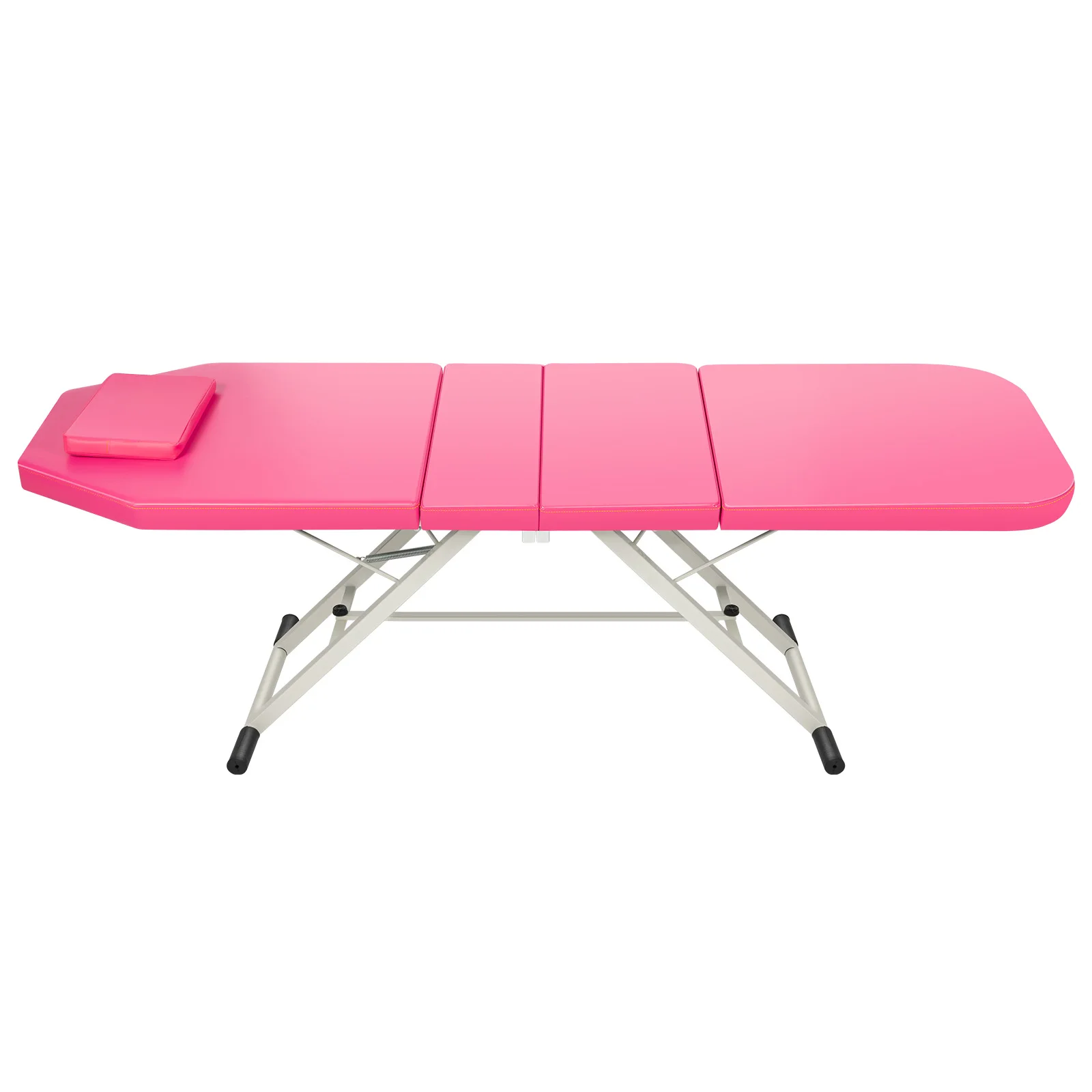 Lettino da massaggio a 3 pieghe con cuscino rimovibile Lettino cosmetico di bellezza portatile flessibile per terapia di massaggio con tatuaggi spa