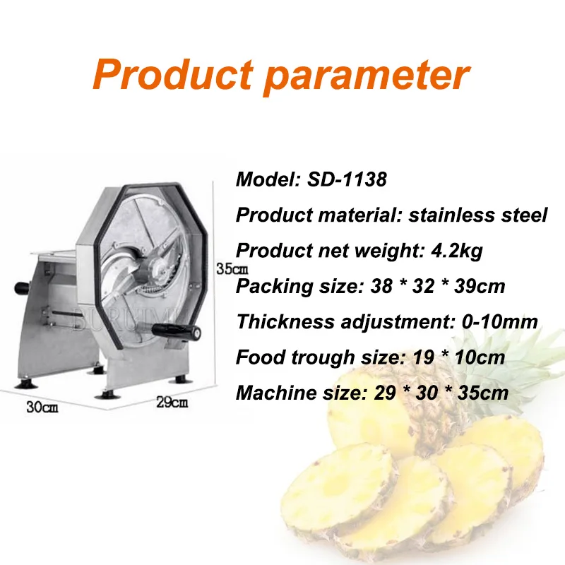 Manual Stainless Steel Fruit Vegetable Slicer Cheese Potato Fruit Carrot Lemon Vegetables Slicer Kitchen Cabbage Sausage Slicer