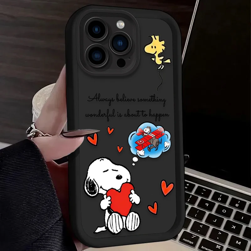 Cute Snoopy Vintage Comic Style Soft Phone Case for IPhone 17 Air 16 16E 15 14 13 12 11 Pro Max X XS X S Max XR SE 2020 SE4 7 8 view 6