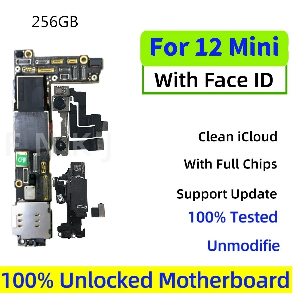 Unlocked Mainboard for iPhone 12 pro Max Motherboard with Face ID