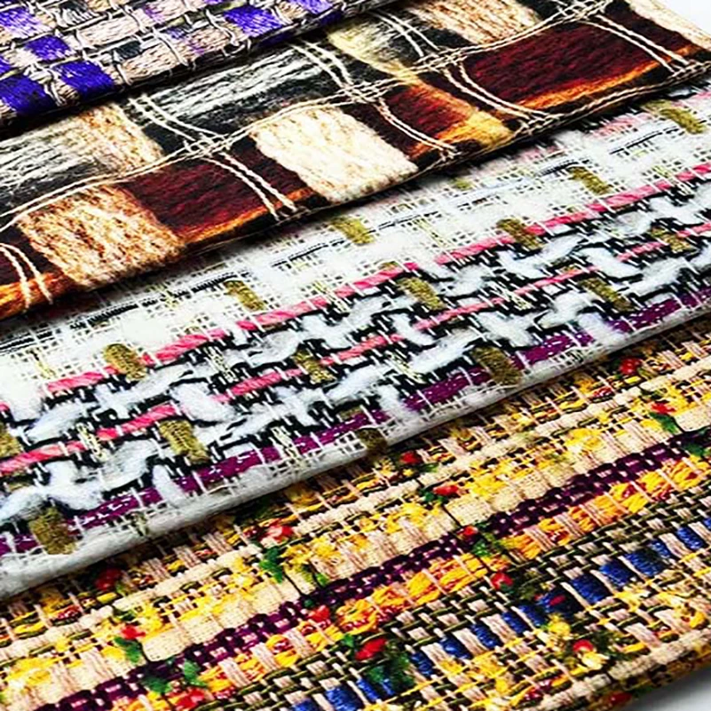 Bags Fabric Woven Pattern Printed Canvas Cloth for Sewing Handbags Sofa Curtain Fabric Table Cloth Pillow Fabric by Half Meter
