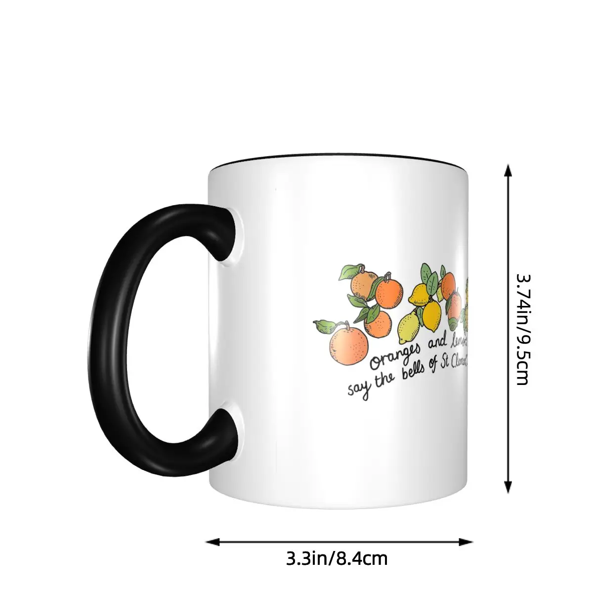Oranges And Lemons Nursery Rhyme Mug Funny Ceramic Coffee Cups Tea Mugs Milk Cup Drinkware Gifts for Friends