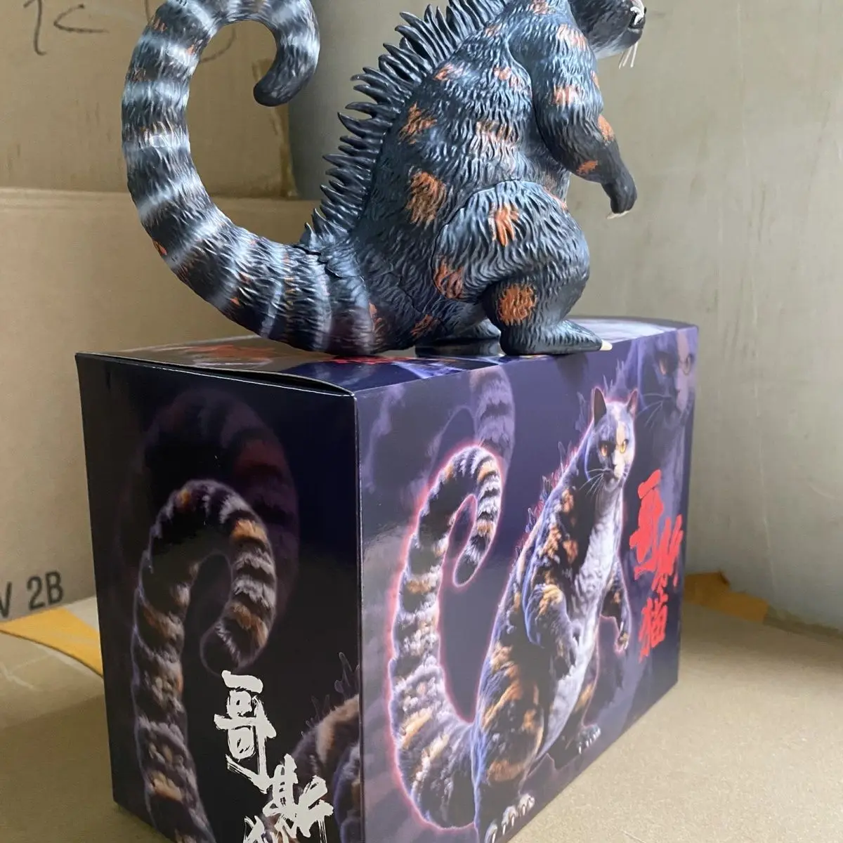 Cat Godzilla Action Figure Statue with Replaceable Eyes - 14cm PVC Model