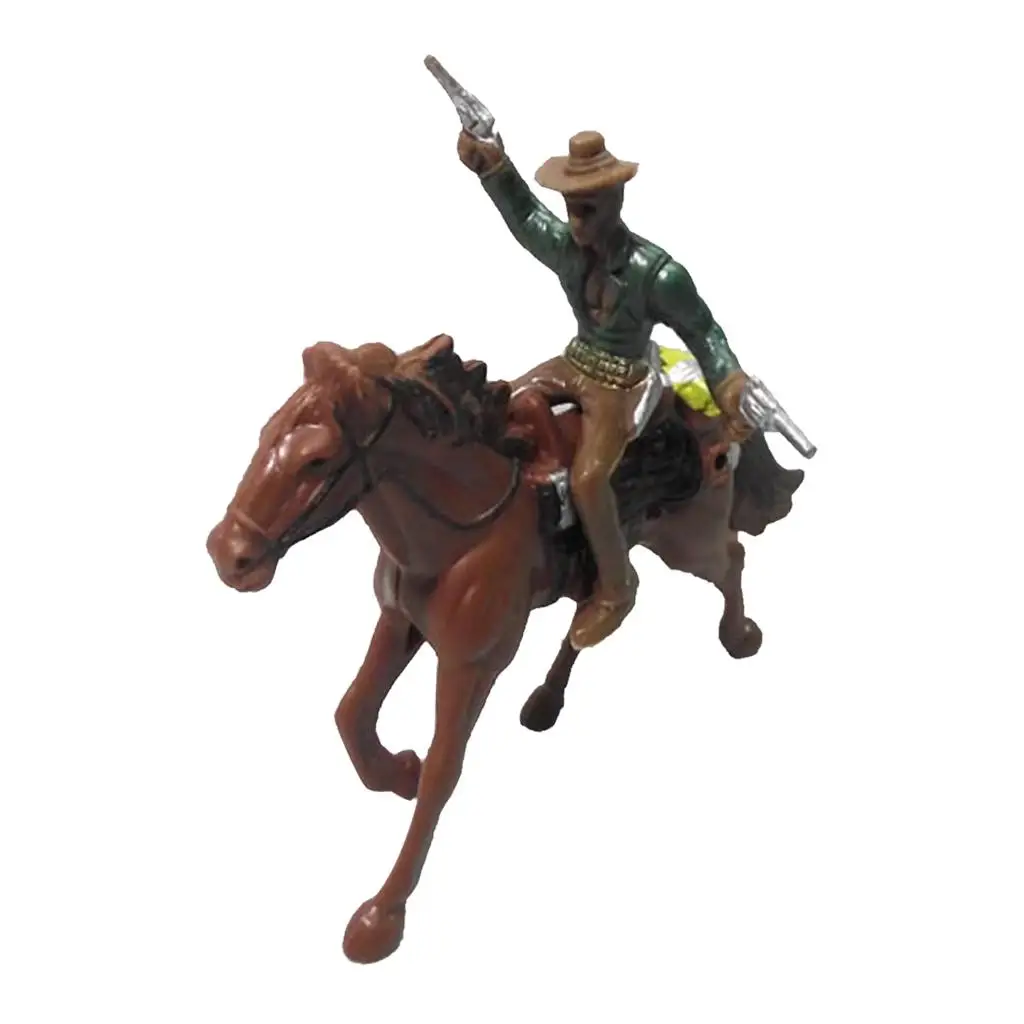 5-6pack West Cowboy on Horse People Model Action Figures Kids Toy Gifts Home