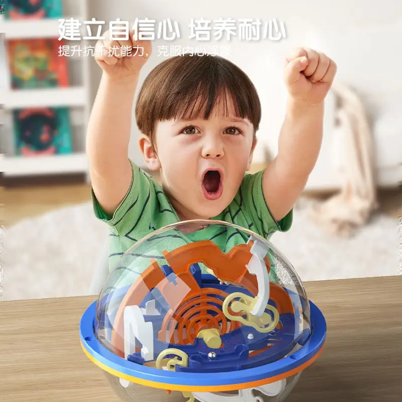 Labirinto 3D para treinamento de concentração infantil, brinquedo de paciência, quebra-cabeça para meninos, pensamento lógico cerebral
