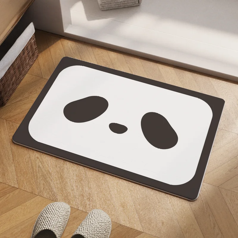 

Qui Dry Anti Slip Hard Diaite Batoom Mat Cartoon Cute Entrance Hand Waing Table Floor Mat Home Decorative Door Mat
