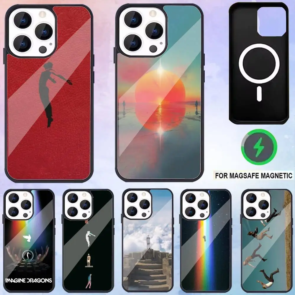 

L-Loom Imagine D-Dragons Phone Case For iPhone17,16,15,14,13,12,11 Plus,Pro Max Magnetic For Magsafe Wireless Charging