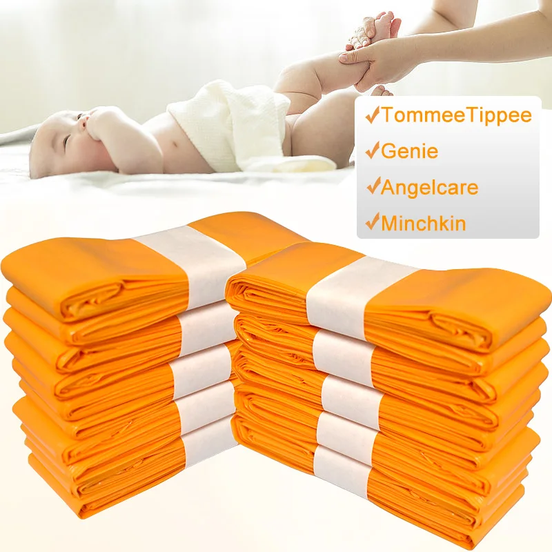 1/5/10Pcs Orange Diaper Pail Refills Bags For Angelcare Trash For Sangenic Tommee Tippee For twist&click For Genie For Munchkin