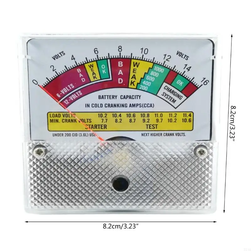 77JA Universal Battery Tester Checker 6V/12V/16V Индикатор емкости Индикатор индикатора мощности