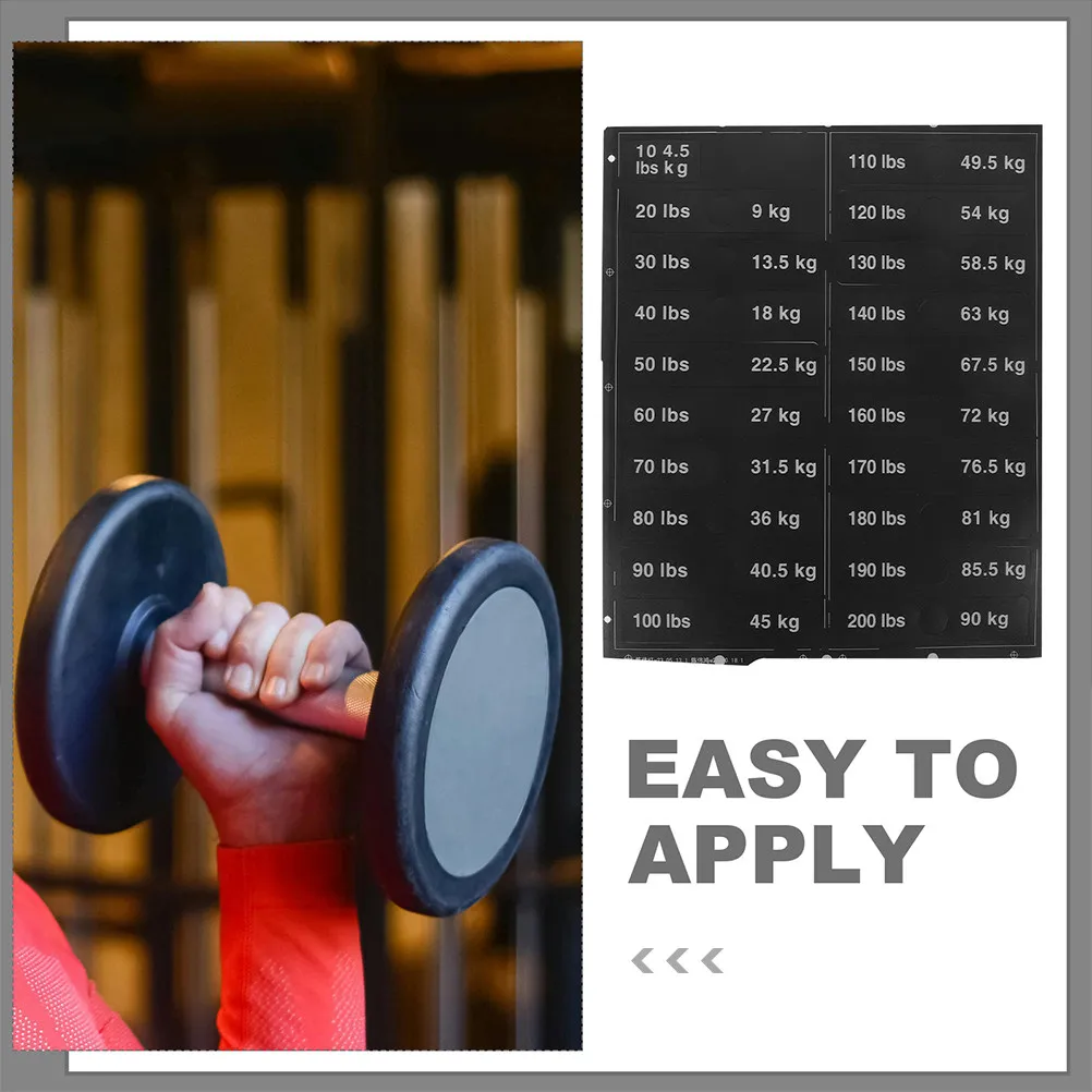 2Sheets Number Label Stickers For Gym Bodybuilding Weight Block Labels High Adhesive Equipment Easy Identification