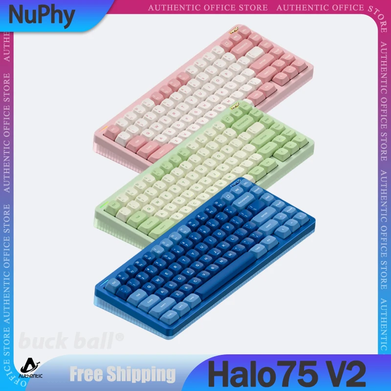 

Новая Механическая клавиатура Nuphy Halo75 V2, 2,4 клавиши, 3 режима, ГГц, Беспроводная Bluetooth клавиатура, игровая клавиатура Laotop, ПК, Ipad, клавиатура в подарок