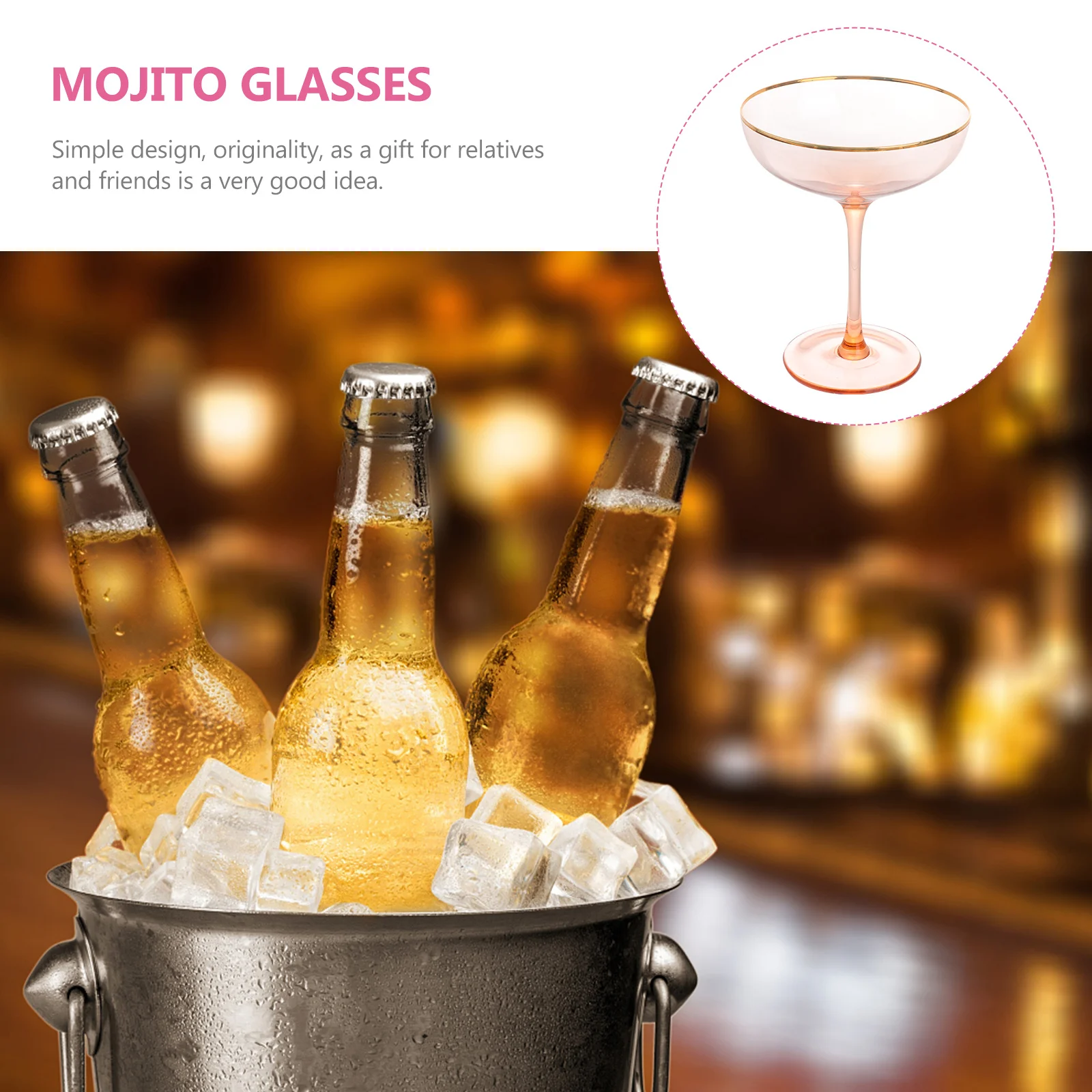 

1Pcs Cocktail Glass Creative Pink Household Party Supply Mojito Martini Wine Drinking Cup Stylish Glassware Cocktail Glass
