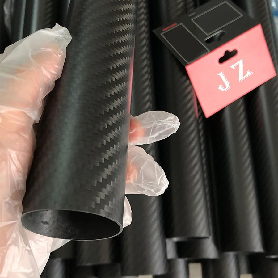 2pcs 3K Carbon Fiber Tube High Composite Hardness Material Length 500mm Twill matte OD6-32mm Pipes For Plant Protection Aircraft