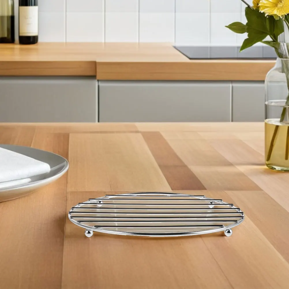 

2Pcs Iron Art Heat Resistant Trivets Stainless Steel Pot Holder for Hot Dishes Pans Countertop Kitchen Decor Protection