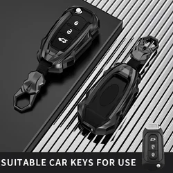 Fit for Jmc Ford key car cover case ring chain Territory 2019 2020 2022 2023 2024 GRAND AVENUE 3 Buttons Zinc