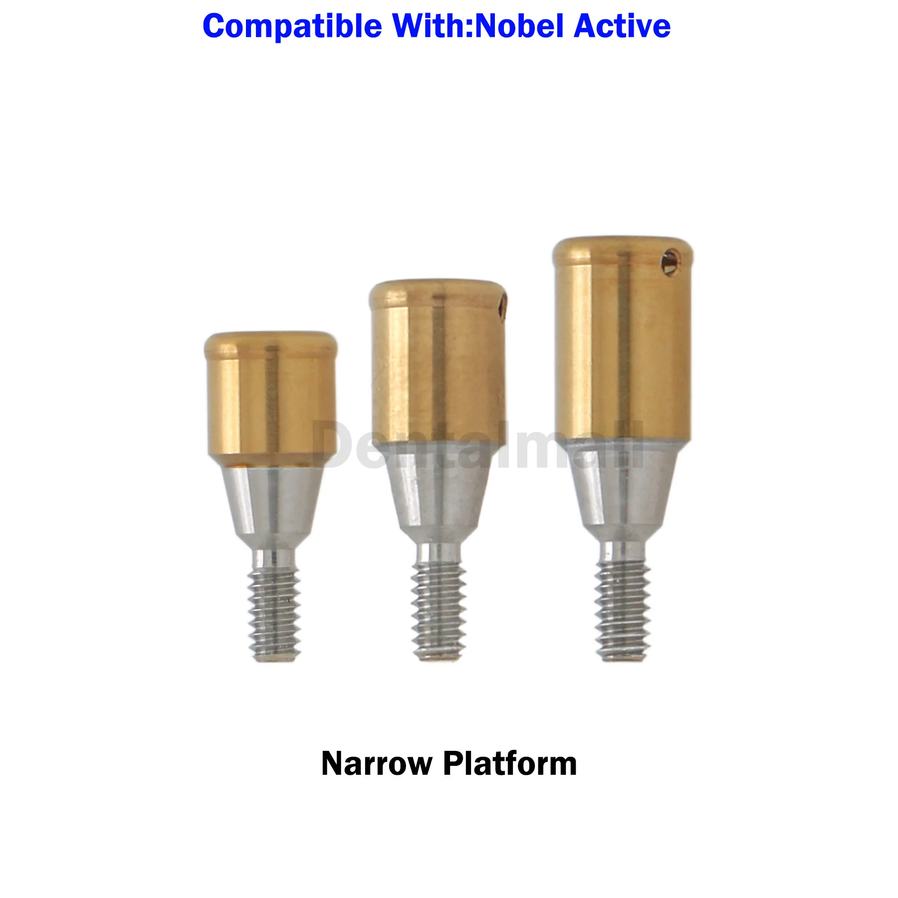 Dental Implant Overdenture Abutment for NOBEL Active Narrow Platform 3.5mm Dia 3/4/5mm Height 1/2/5/10PCS