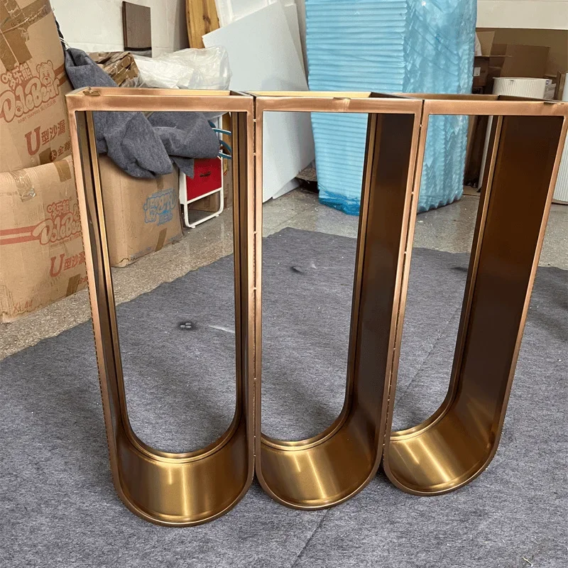 Stainless steel table leg bracket U-shaped coffee table tripod frame island table bar