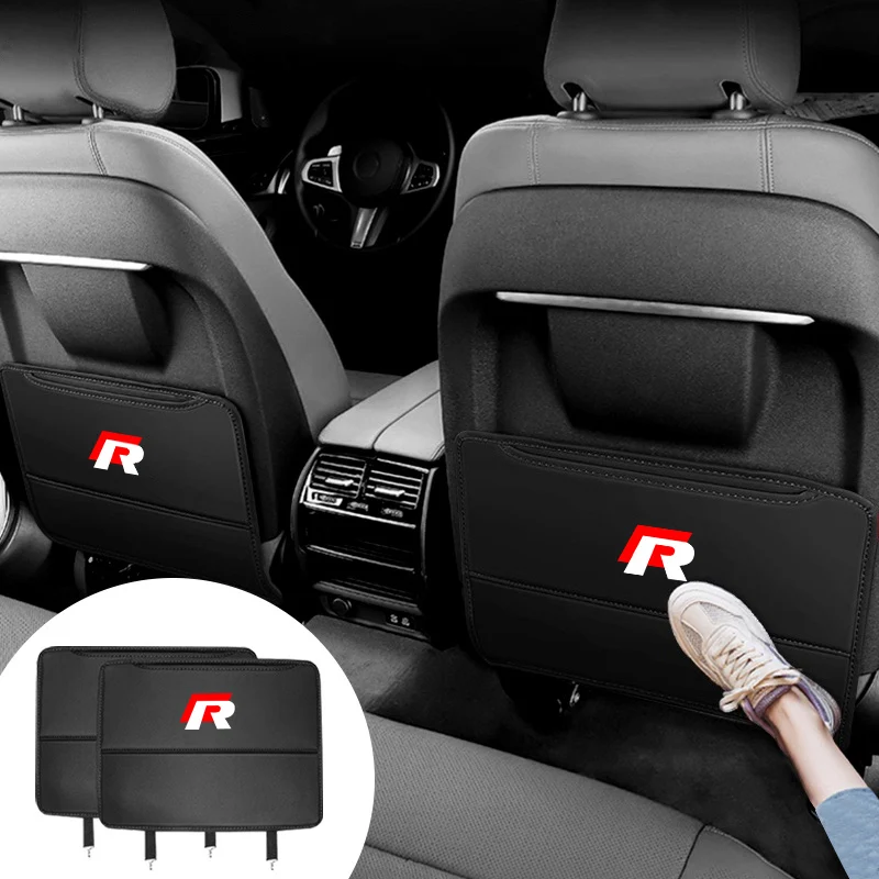 Car Interior Seat Back Anti-Kick Cushion Pad Anti-Dirty Pad Accessories For Volkswagen VW R Tiguan Touran CC T-ROC Golf Polo GTI