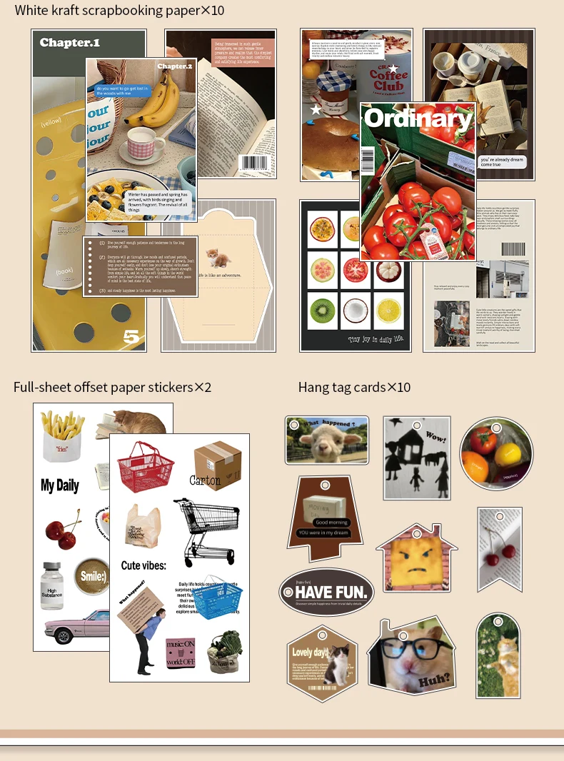 TIANZI 70 pcs Garden Post Office Collection Light Paper Material Pack DIY Handbook Collage Journal Notebook Scrapbook Envelope