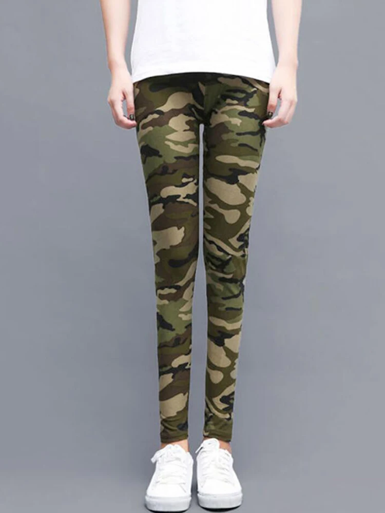 Women Fashion Camouflage Leggings Sexy Print Femme Push Up Pants Casual Camo Sport Workout Fitness Legging