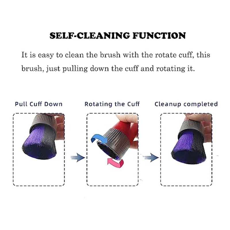 무흔적 먼지 제거 소프트 브러시 헤드, 다이슨 다이슨 V12 진공 청소기에 적합한 그레이 및 레드 플라스틱, V7 V8 V10 V11 V15, 2 피스
